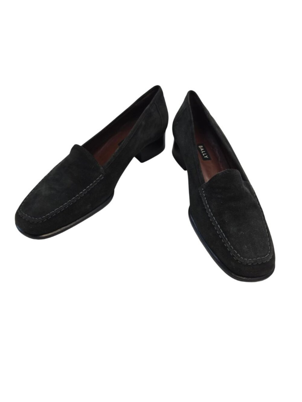 Bally Styleflex Ferreira Suede Leather Heeled Loafer Shoes Size US 9/EU 6.5